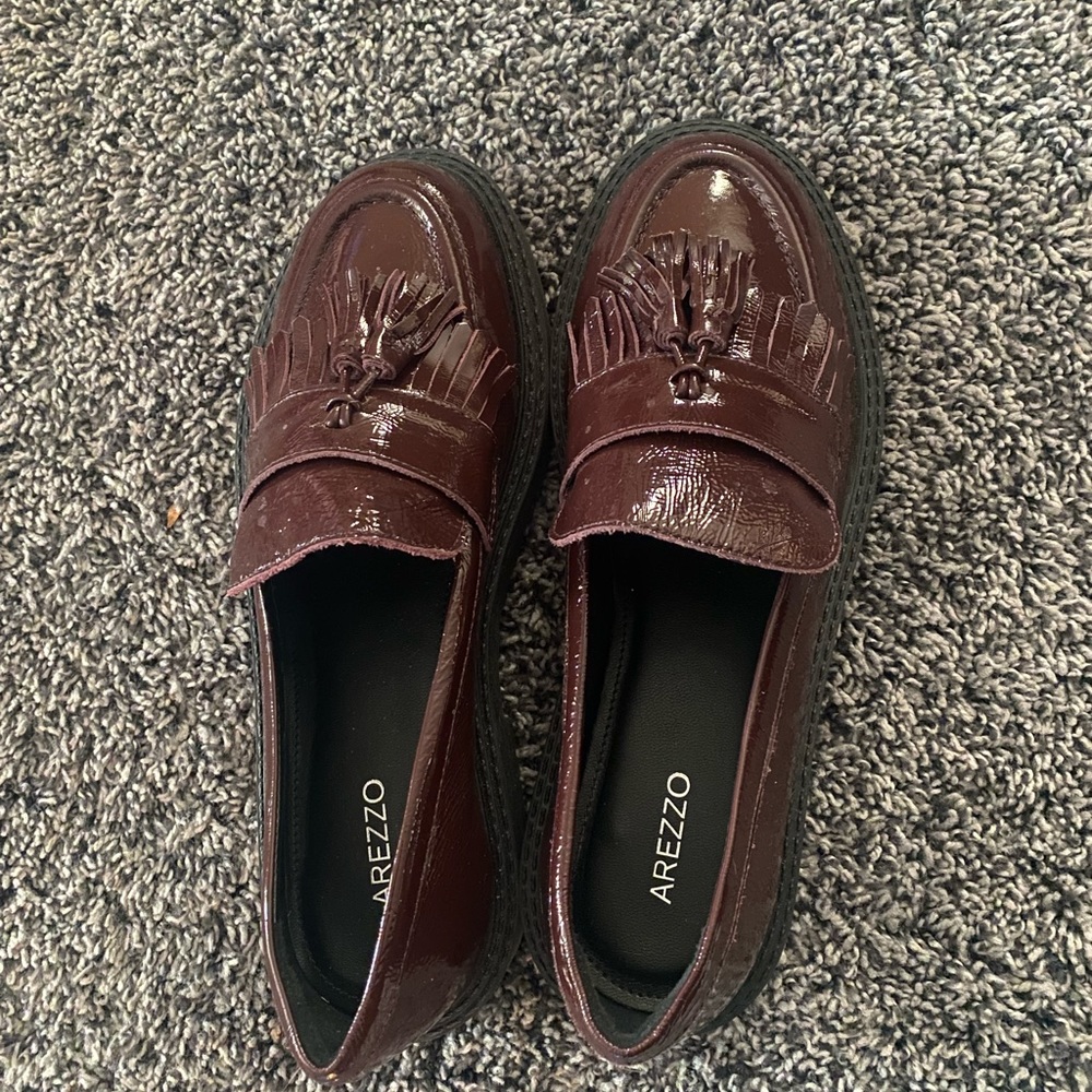 Arezzo chunky tassel loafers